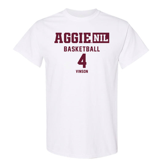 Texas A&M - NCAA Men's Basketball : Jamie Vinson - Aggies NIL Classic Shersey T-Shirt-0