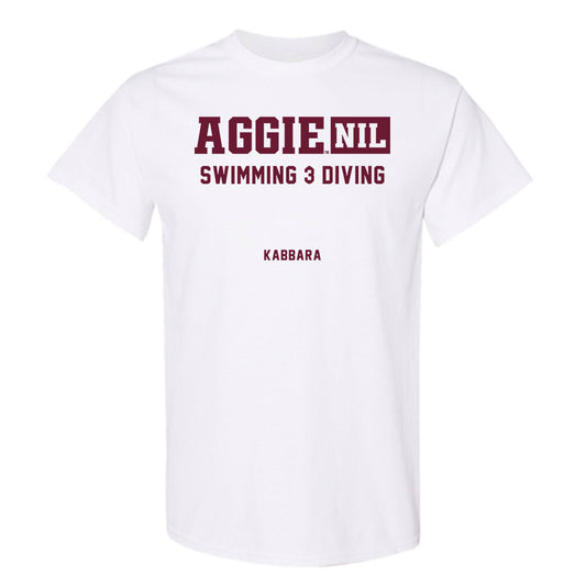 Texas A&M - NCAA Men's Swimming & Diving : Munzer Kabbara - Aggies NIL Classic Shersey T-Shirt-0