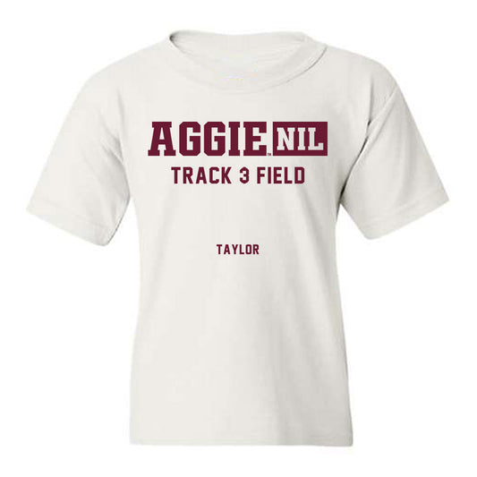 Texas A&M - NCAA Men's Track & Field : Devonte Taylor - Aggies NIL Classic Shersey Youth T-Shirt-0