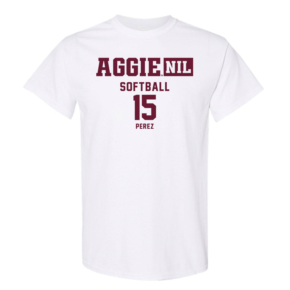 Texas A&M - NCAA Softball : Larisa Perez - Aggies NIL Classic Shersey T-Shirt-0