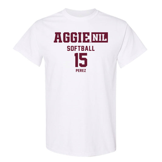 Texas A&M - NCAA Softball : Larisa Perez - Aggies NIL Classic Shersey T-Shirt-0