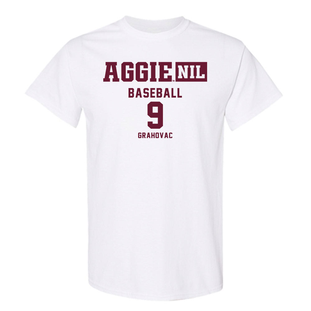 Texas A&M - NCAA Baseball : Gavin Grahovac - Aggies NIL Classic Shersey T-Shirt-0