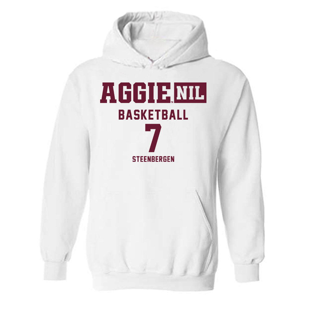 Texas A&M - NCAA Women's Basketball : Pien Steenbergen - Aggies NIL Classic Shersey Hooded Sweatshirt-0