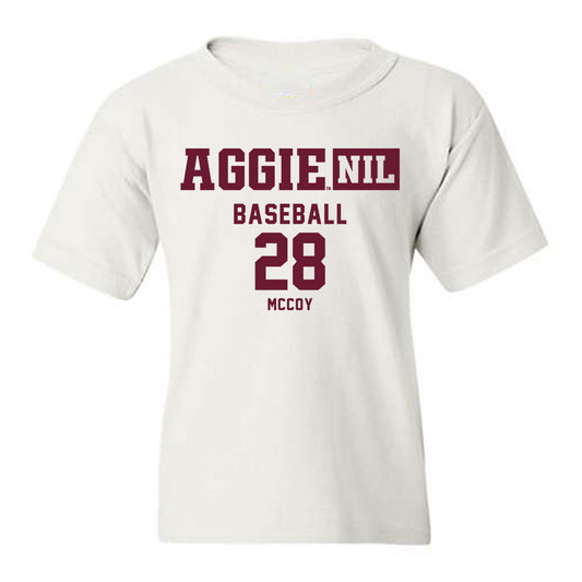 Texas A&M - NCAA Baseball : Caden McCoy - Aggies NIL Classic Shersey Youth T-Shirt-0