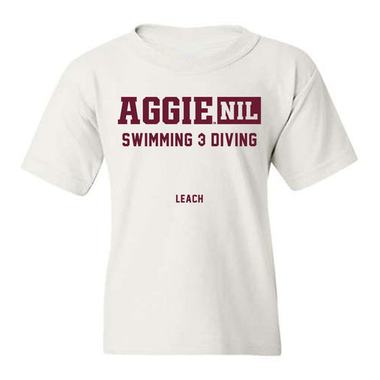 Texas A&M - NCAA Men's Swimming & Diving : Mason Leach - Aggies NIL Classic Shersey Youth T-Shirt-0