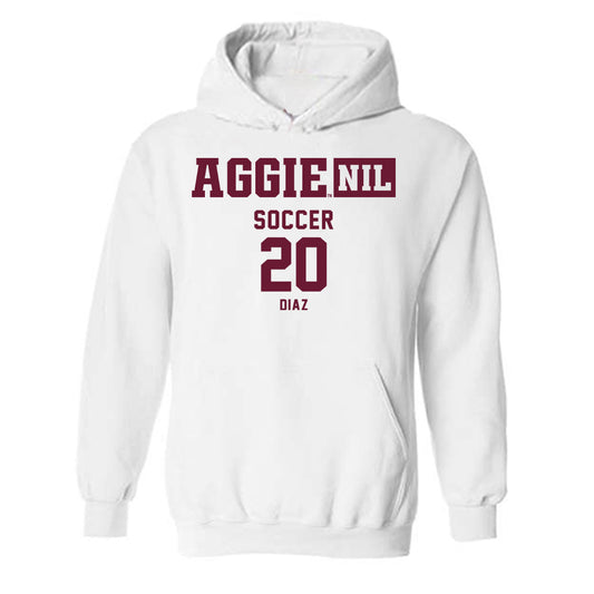 Texas A&M - NCAA Women's Soccer : Leah Diaz - Aggies NIL Classic Shersey Hooded Sweatshirt-0