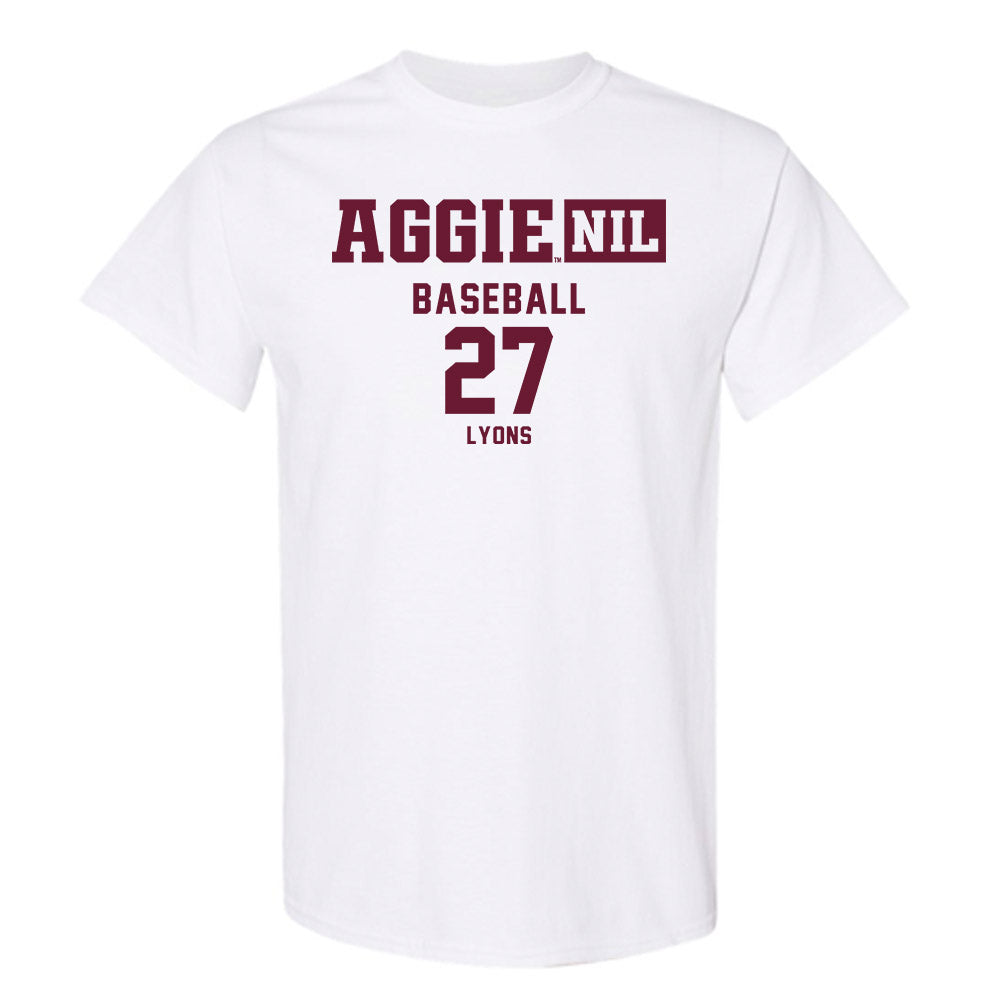 Texas A&M - NCAA Baseball : Gavin Lyons - Aggies NIL Classic Shersey T-Shirt-0