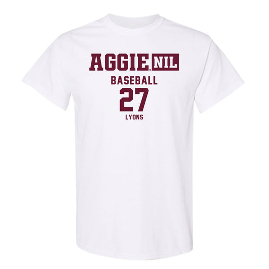Texas A&M - NCAA Baseball : Gavin Lyons - Aggies NIL Classic Shersey T-Shirt-0