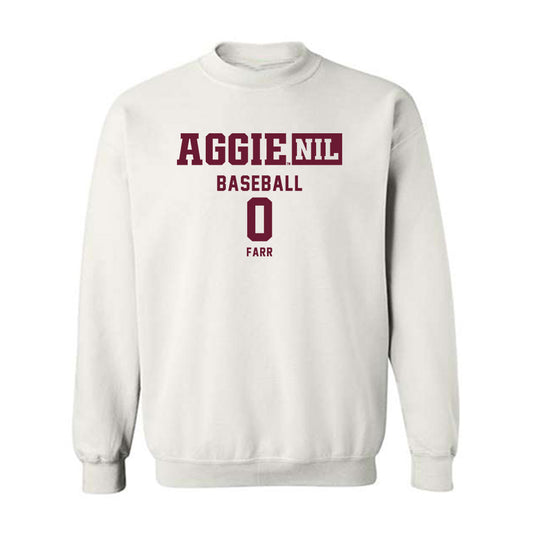 Texas A&M - NCAA Baseball : Sawyer Farr - Aggies NIL Classic Shersey Crewneck Sweatshirt-0