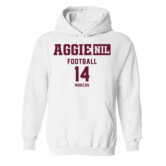 Texas A&M - NCAA Football : Eli Morcos - Aggies NIL Classic Shersey Hooded Sweatshirt-0