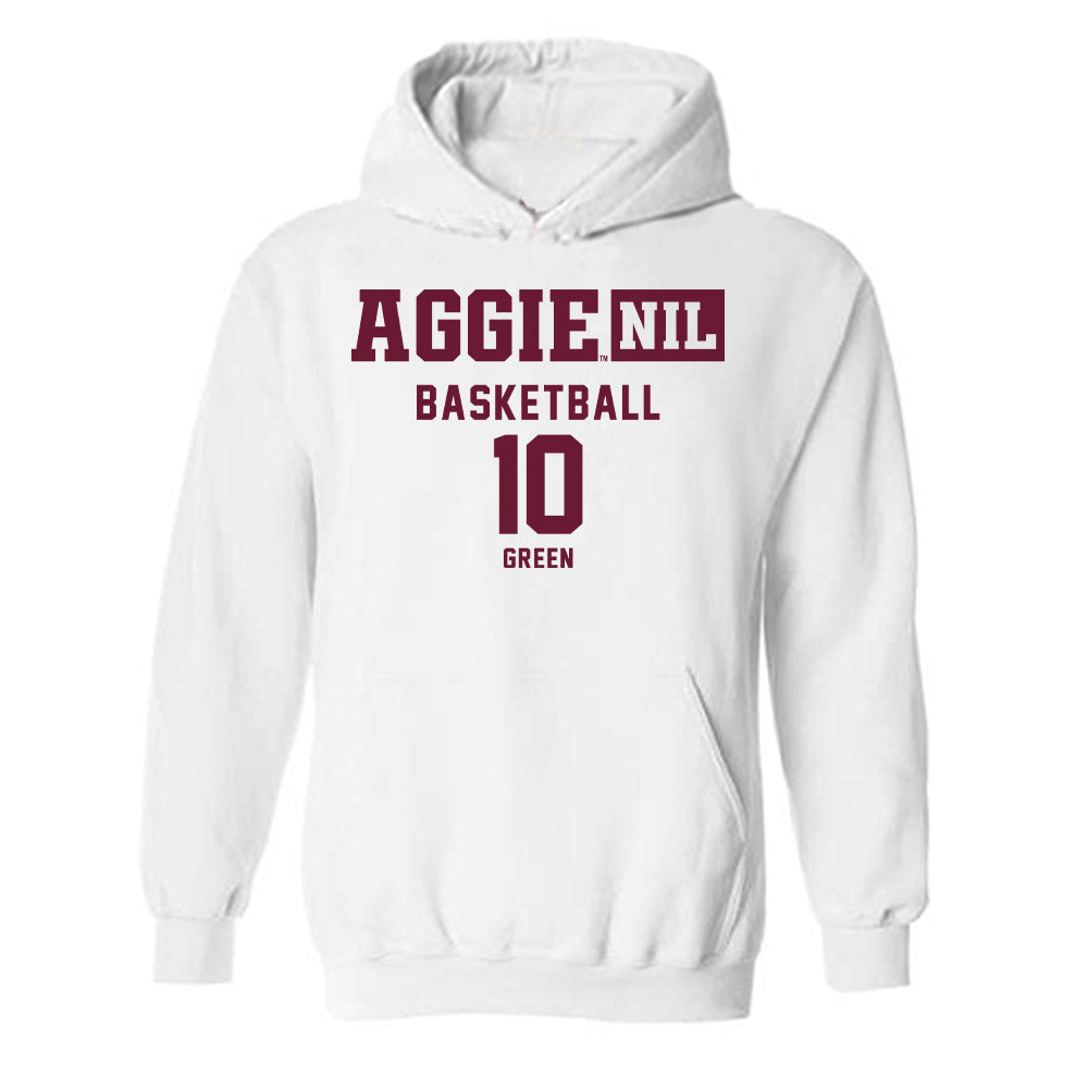 Texas A&M - NCAA Men's Basketball : Jeremiah Green - Aggies NIL Classic Shersey Hooded Sweatshirt-0