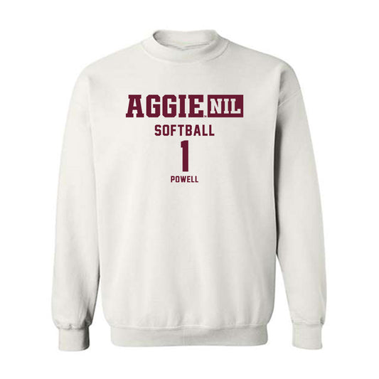 Texas A&M - NCAA Softball : Kennedy Powell - Aggies NIL Classic Shersey Crewneck Sweatshirt-0