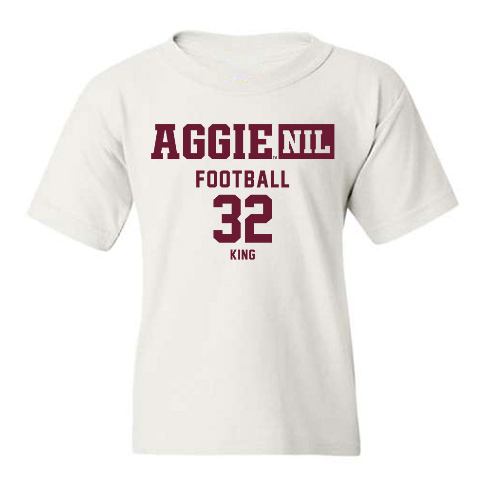 Texas A&M - NCAA Football : Taiyion King - Aggies NIL Classic Shersey Youth T-Shirt-0