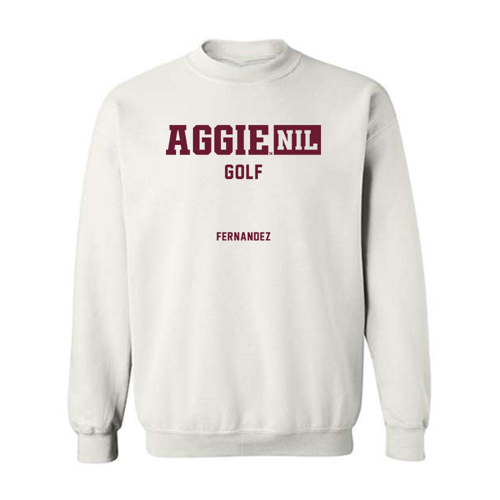 Texas A&M - NCAA Women's Golf : Cayetana Fernandez - Aggies NIL Classic Shersey Crewneck Sweatshirt-0