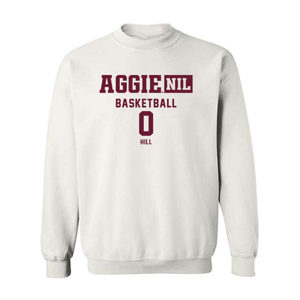 Texas A&M - NCAA Men's Basketball : Marcus Hill - Aggies NIL Classic Shersey Crewneck Sweatshirt-0