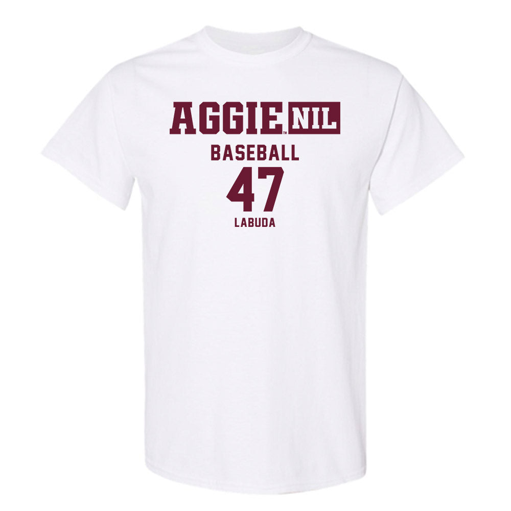 Texas A&M - NCAA Baseball : Blake Labuda - Aggies NIL Classic Shersey T-Shirt-0