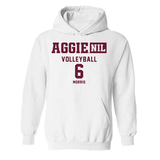 Texas A&M - NCAA Women's Volleyball : Taryn Morris - Aggies NIL Classic Shersey Hooded Sweatshirt-0