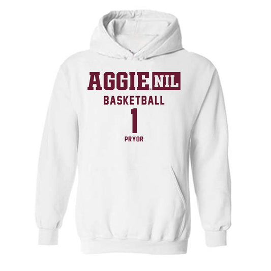 Texas A&M - NCAA Women's Basketball : Ny'Ceara Pryor - Aggies NIL Classic Shersey Hooded Sweatshirt-0