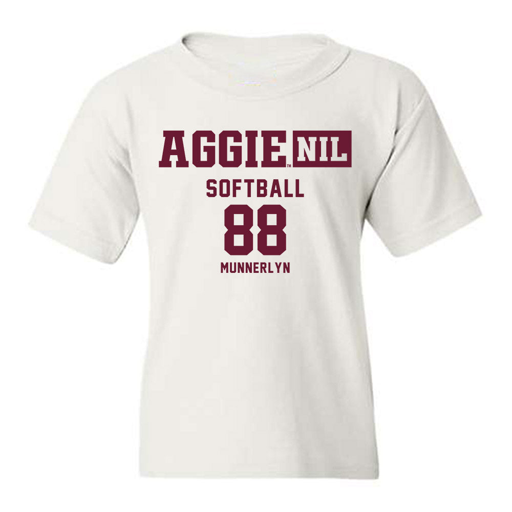 Texas A&M - NCAA Softball : Kate Munnerlyn - Aggies NIL Classic Shersey Youth T-Shirt-0