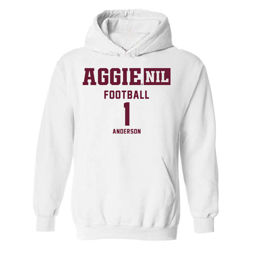 Texas A&M - NCAA Football : Bryce Anderson - Aggies NIL Classic Shersey Hooded Sweatshirt-0