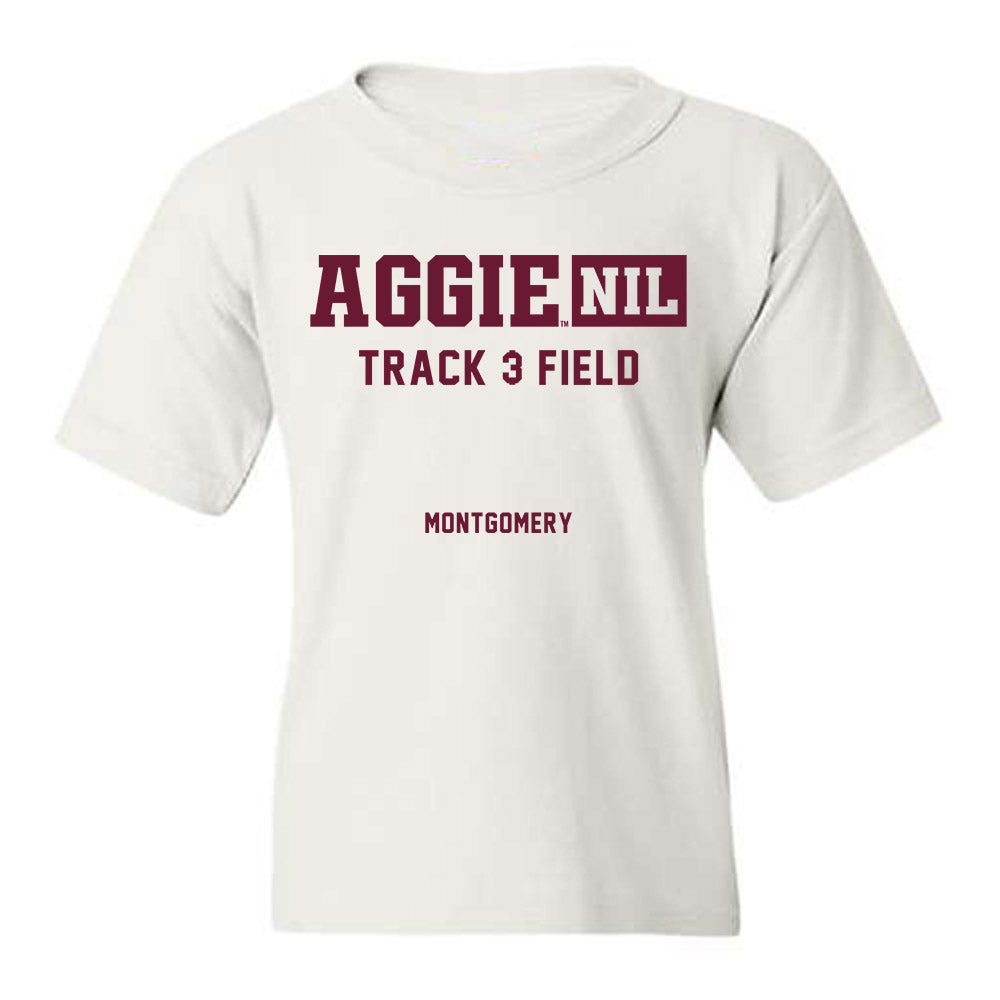 Texas A&M - NCAA Women's Track & Field : Jasmine Montgomery - Aggies NIL Classic Shersey Youth T-Shirt-0