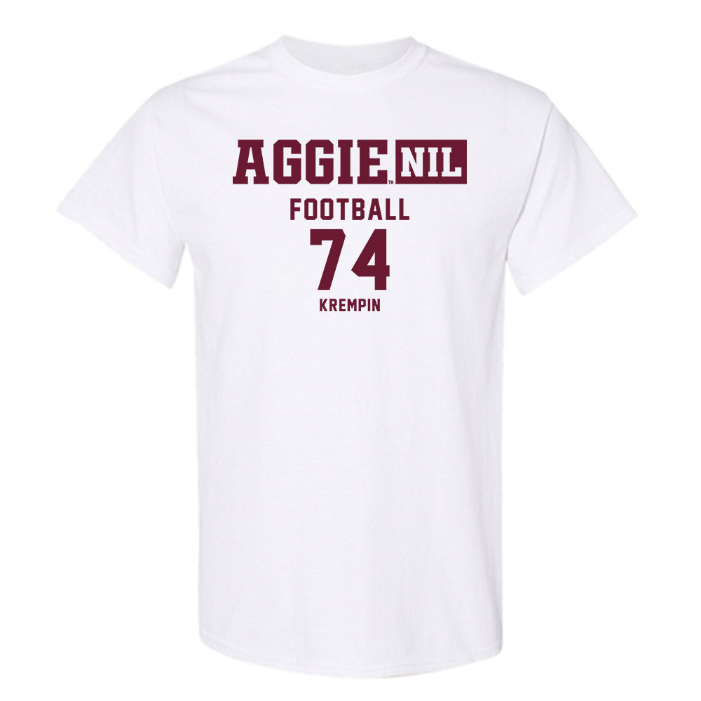 Texas A&M - NCAA Football : Zaden Krempin - Aggies NIL Classic Shersey T-Shirt-0