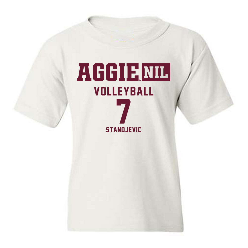 Texas A&M - NCAA Women's Volleyball : Djurdja Stanojevic - Aggies NIL Classic Shersey Youth T-Shirt-0
