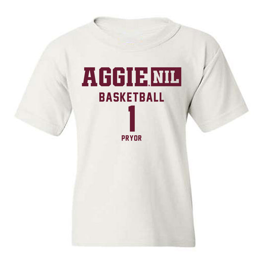 Texas A&M - NCAA Women's Basketball : Ny'Ceara Pryor - Aggies NIL Classic Shersey Youth T-Shirt-0