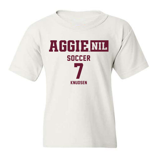 Texas A&M - NCAA Women's Soccer : Brynja Knudsen - Aggies NIL Classic Shersey Youth T-Shirt-0