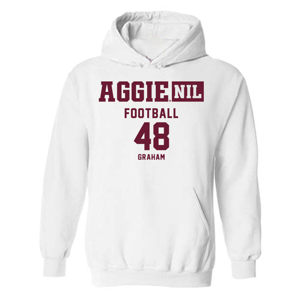 Texas A&M - NCAA Football : Jacob Graham - Aggies NIL Classic Shersey Hooded Sweatshirt-0