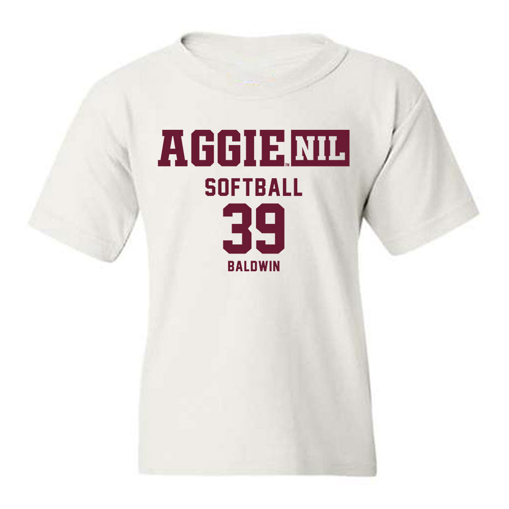 Texas A&M - NCAA Softball : DeeDee Baldwin - Aggies NIL Classic Shersey Youth T-Shirt-0