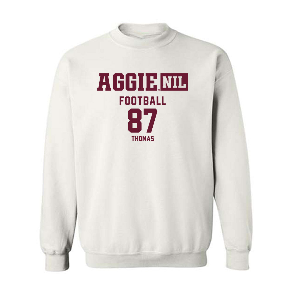 Texas A&M - NCAA Football : Houston Thomas - Aggies NIL Classic Shersey Crewneck Sweatshirt-0