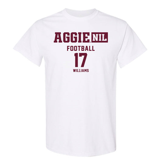 Texas A&M - NCAA Football : Madden Williams - Aggies NIL Classic Shersey T-Shirt-0