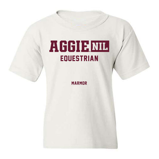 Texas A&M - NCAA Equestrian : Elizabeth Marmor - Aggies NIL Classic Shersey Youth T-Shirt-0