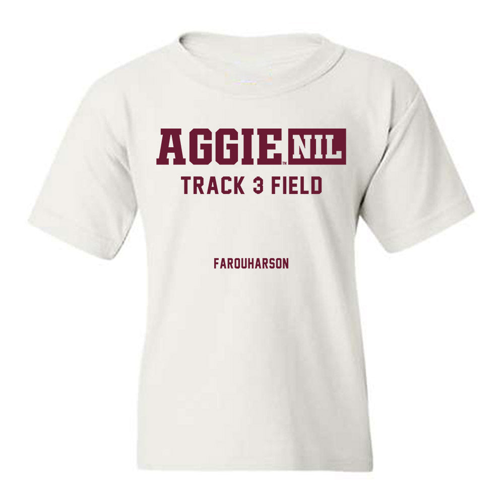 Texas A&M - NCAA Men's Track & Field : Kimar Farquharson - Aggies NIL Classic Shersey Youth T-Shirt-0
