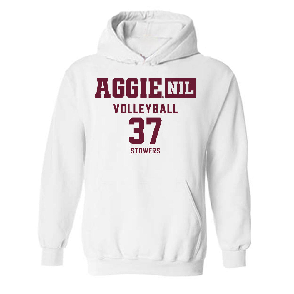 Texas A&M - NCAA Women's Volleyball : Kyndal Stowers - Aggies NIL Classic Shersey Hooded Sweatshirt-0