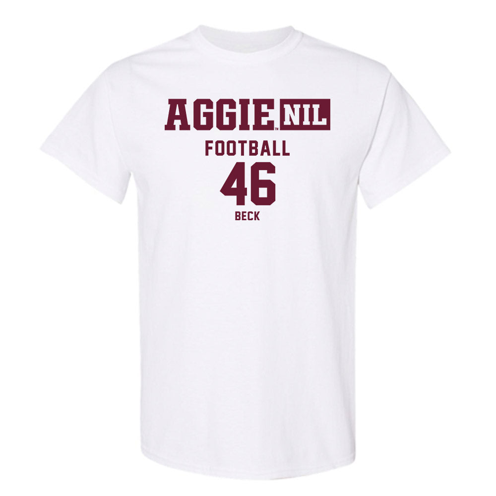 Texas A&M - NCAA Football : Qui Beck - Aggies NIL Classic Shersey T-Shirt-0