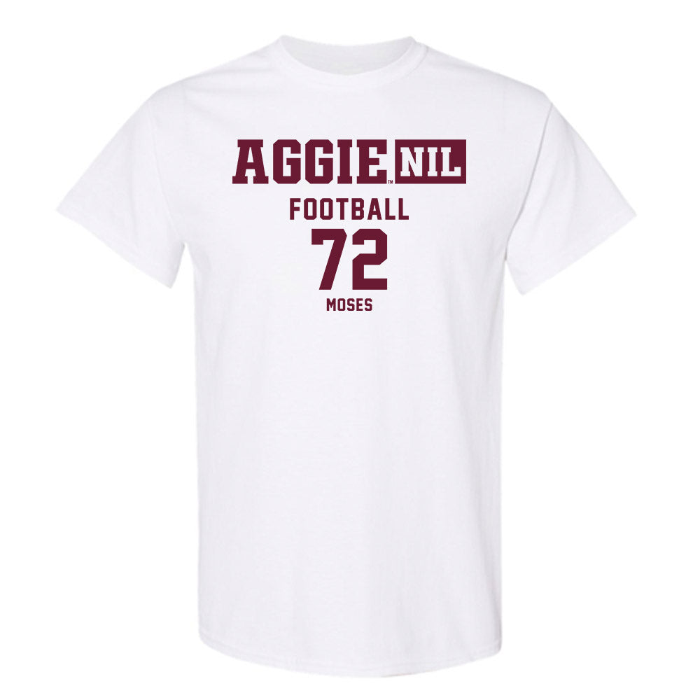 Texas A&M - NCAA Football : Joshua Moses - Aggies NIL Classic Shersey T-Shirt-0