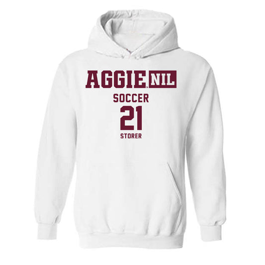 Texas A&M - NCAA Women's Soccer : Holly Storer - Aggies NIL Classic Shersey Hooded Sweatshirt-0
