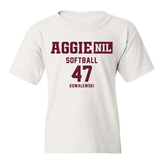 Texas A&M - NCAA Softball : Ariel Kowalewski - Aggies NIL Classic Shersey Youth T-Shirt-0