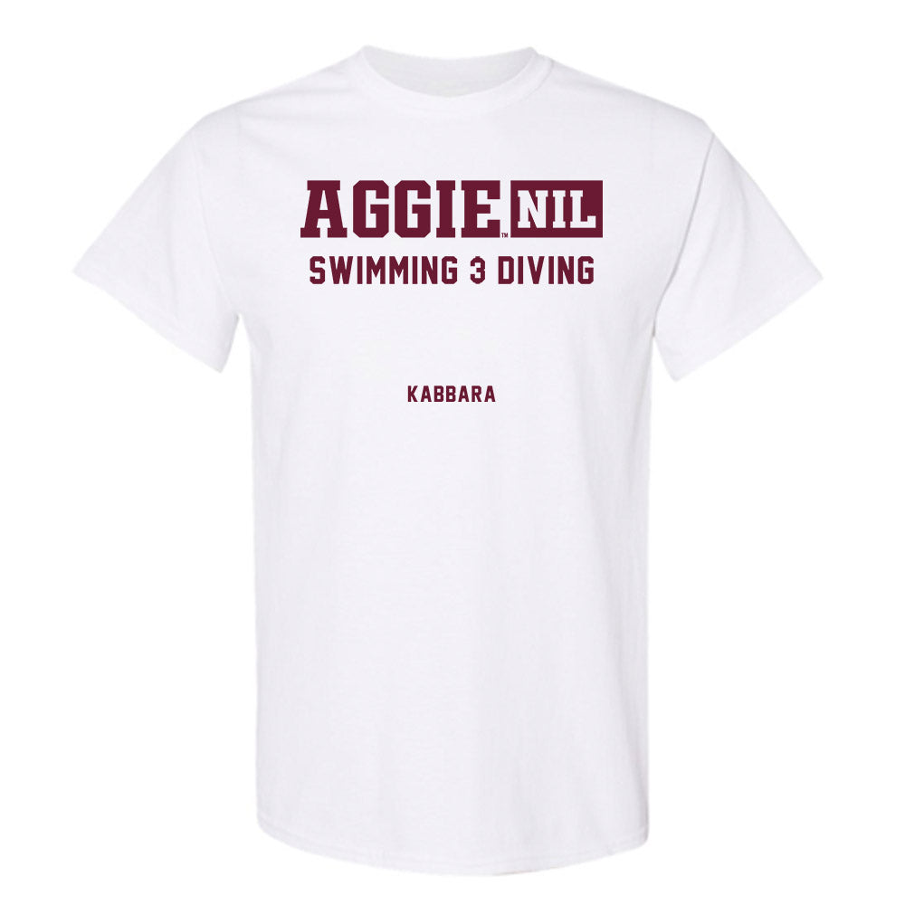 Texas A&M - NCAA Men's Swimming & Diving : Munzer Kabbara - Aggies NIL Classic Shersey T-Shirt-0