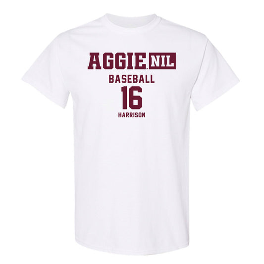 Texas A&M - NCAA Baseball : Bear Harrison - Aggies NIL Classic Shersey T-Shirt-0
