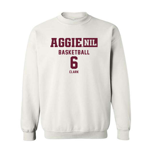 Texas A&M - NCAA Men's Basketball : Preston Clark - Aggies NIL Classic Shersey Crewneck Sweatshirt-0