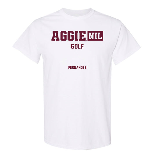 Texas A&M - NCAA Women's Golf : Cayetana Fernandez - Aggies NIL Classic Shersey T-Shirt-0