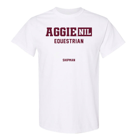 Texas A&M - NCAA Equestrian : Grace Shipman - Aggies NIL Classic Shersey T-Shirt-0