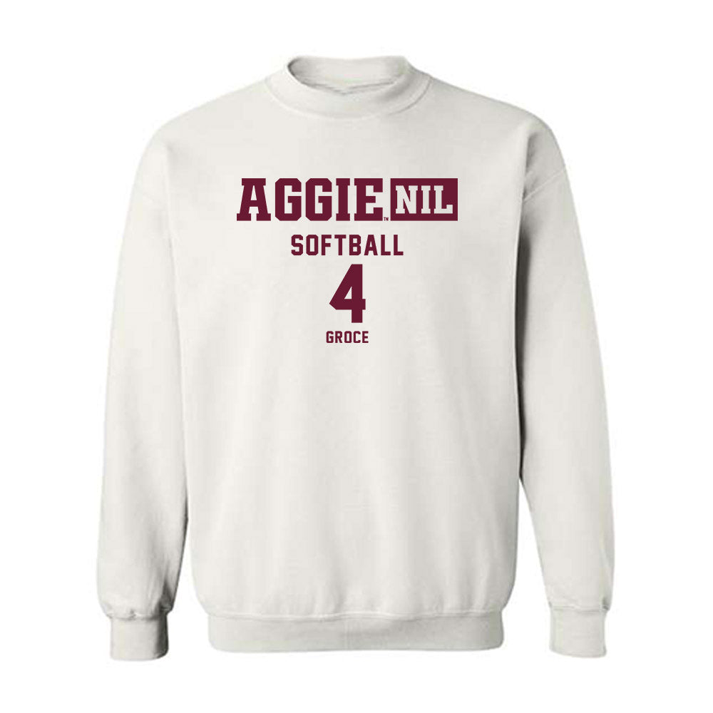 Texas A&M - NCAA Softball : Annsley Groce - Aggies NIL Classic Shersey Crewneck Sweatshirt-0