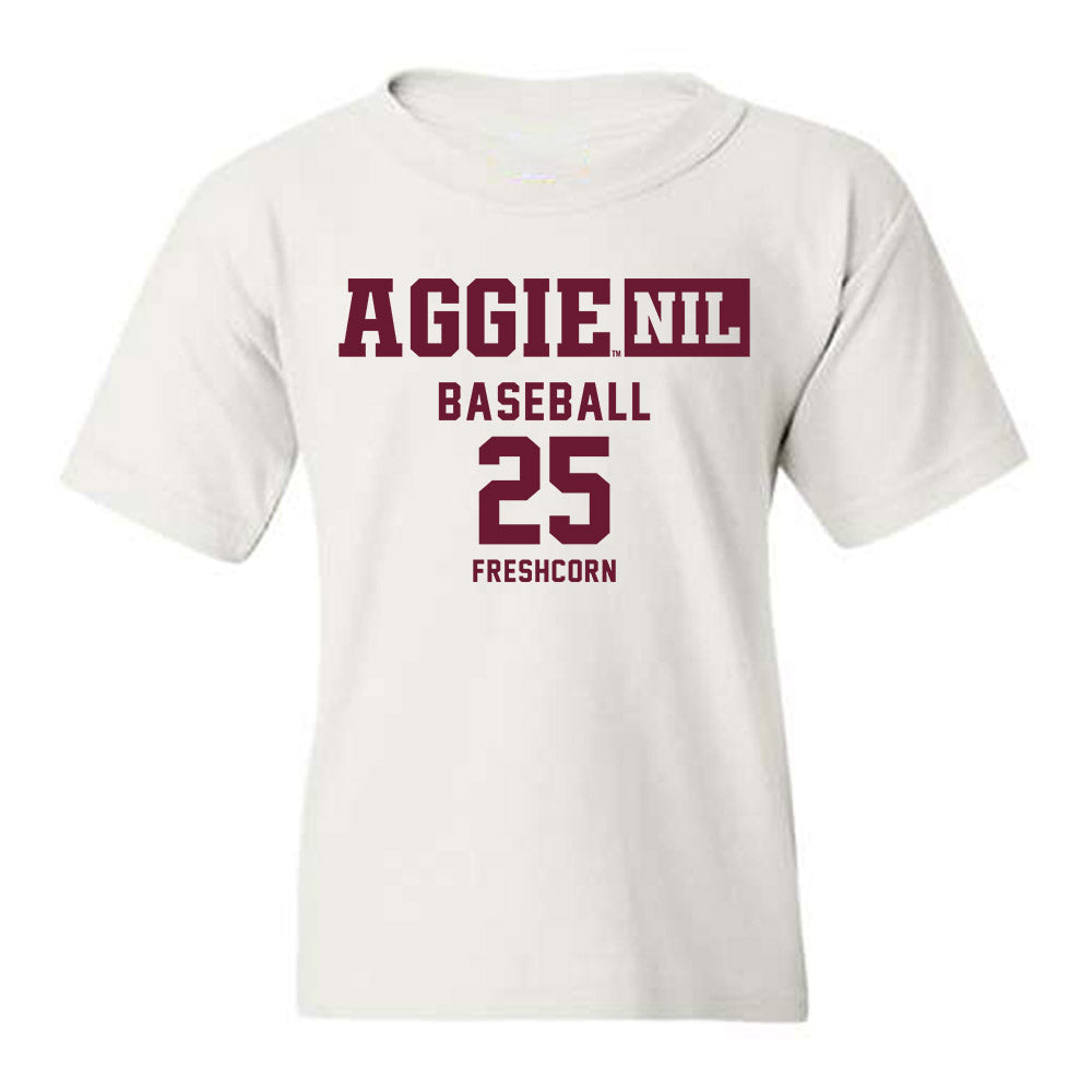 Texas A&M - NCAA Baseball : Clayton Freshcorn - Aggies NIL Classic Shersey Youth T-Shirt-0