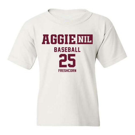 Texas A&M - NCAA Baseball : Clayton Freshcorn - Aggies NIL Classic Shersey Youth T-Shirt-0