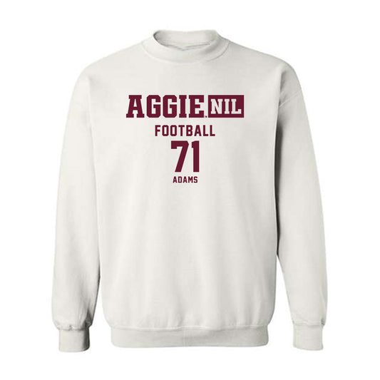 Texas A&M - NCAA Football : Tyree Adams - Aggies NIL Classic Shersey Crewneck Sweatshirt-0
