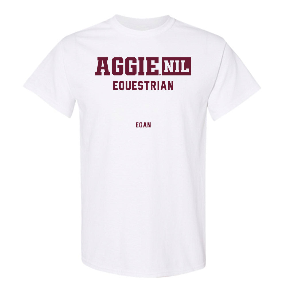 Texas A&M - NCAA Equestrian : Kate Egan - Aggies NIL Classic Shersey T-Shirt-0